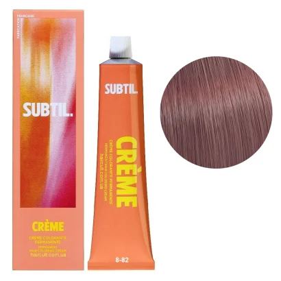 8/82 Стійка крем-фарба для волосся, 60 мл CREME Permanent Hair Color SUBTIL (світлий блондин бежево-фіолетовий)