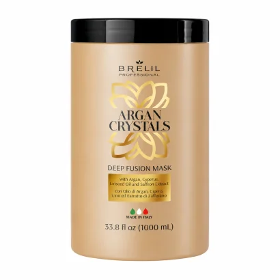 Маска для глибокого живлення з олією Аргани і Алое, 1000 мл Argan Crystals Deep Fusion Mask BRELIL Professional