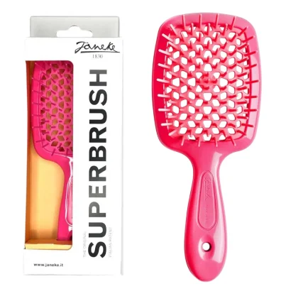 Щітка для волосся продувна ( колір: Неон рожевий ) PINK Standart SUPERBRUSH Janeke