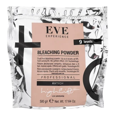 Пудра для освітлення волосся з антижовтим ефектом (9 levels), 500 г Bleaching Powder EVE Experience FarmaVita    
