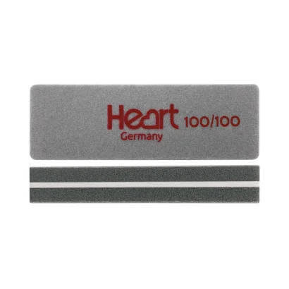 Баф-шліфувальник для нігтів 100/100 грит прямокутний MINI Heart