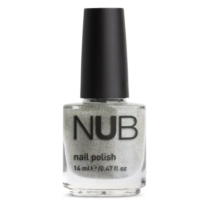 Лак для нігтів NUB Nail Polish №074 Кольорові голографічні блискітки на прозорій основі, 14 мл 
