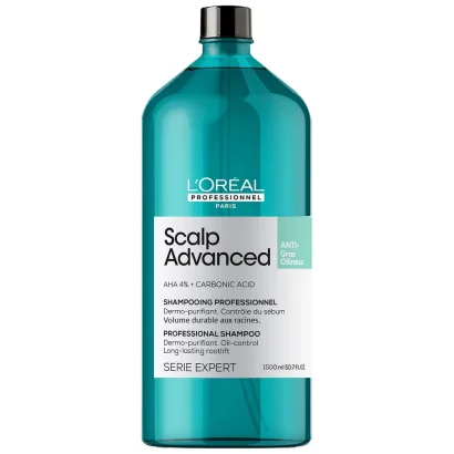 Шампунь очищувальний для схильного до жирності волосся, 1500мл Shampoo Anti-Gras Oiliness Scalp Advanced Serie Expert L`Oreal Professionnel