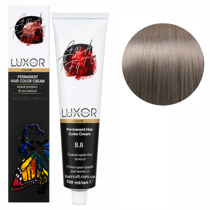 8/8 Світлий блондин сандре  Стійка крем-фарба для волосся, 100мл  Permanent Hair Color Cream LUXOR Professional 