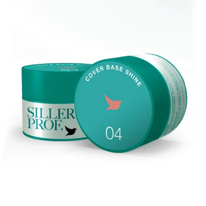 Основа камуфлююча з шимером SILLER Proffesional Shine Cover Base №004 Рожево-бежева, 30 мл 