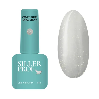 Основа молочна з шимером SILLER Proffesional Milky Opal Base, 8 мл 