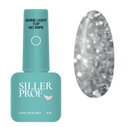 Топ світловідбивний SILLER Professional Shine Light Top No Wipe, 8 мл           
