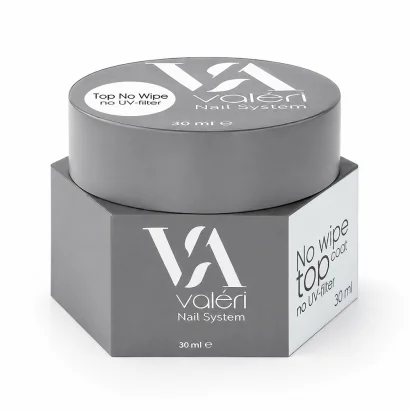 Фініш без липкого шару для гель-лаку VALERI Top Non Wipe (No UV-filters), 30 мл 