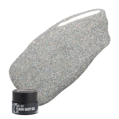 NUB Spider gel Flash Гель-павутинка світловідбивна 5 мл №1 Срібло 