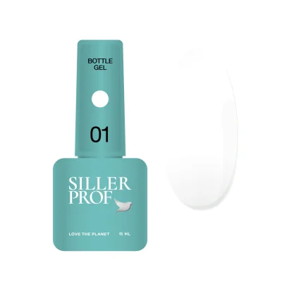 Гель рідкий для укріплення нігтів SILLER Professional Bottle Gel №01 Білий, 15 мл 