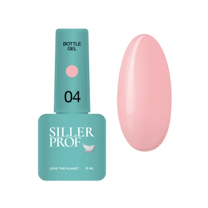 Гель рідкий для укріплення нігтів SILLER Professional Bottle Gel №04 Світлий рожевий, 15 мл 