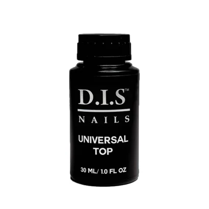Фінішне покриття для гелю та гель-лаку, без липкого шару D.I.S.Nails Universal Top No Wipe, 30 мл