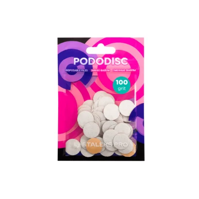 Змінні файли БІЛІ для педикюрного диска 100 грит EXPERT PODODISC "S" (50 шт) PDF-15-100w STALEKS PRO