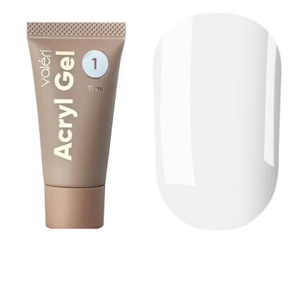 Акрил-гель VALERI Acryl Gel №01 Білий, 15 мл 