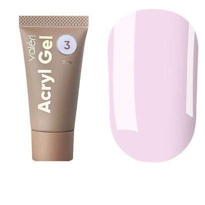 Акрил-гель VALERI Acryl Gel №03 Молочно-рожевий, 15 мл 