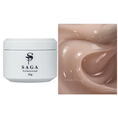 Гель для нарощування на укріплення нігтів SAGA Professional Builder Gel Veil №09, 30 мл 