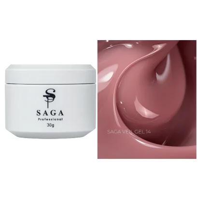 Гель для нарощування на укріплення нігтів SAGA Professional Builder Gel Veil №14, 30 мл 