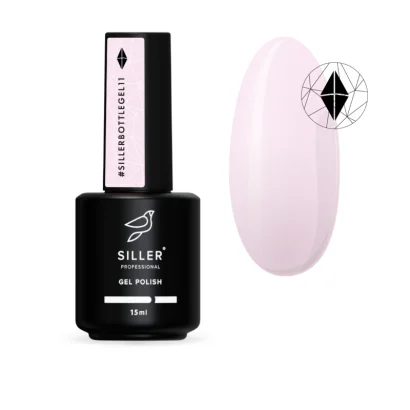 Гель рідкий для укріплення нігтів SILLER Professional Bottle Gel №11 Молочний з ліловим відтінком, 15 мл 