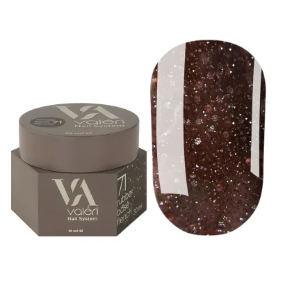 Основа камуфлююча для нігтів світловідбивна VALERI Flash Base №71, 30 мл