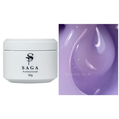 Гель для нарощування на укріплення нігтів SAGA Professional Builder Gel Veil №16, 30 мл 