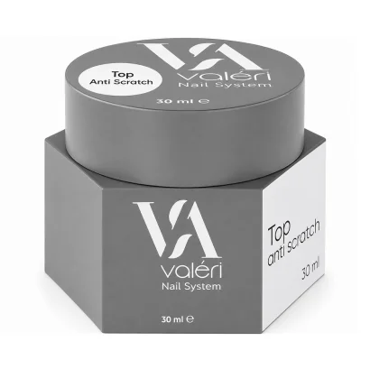 Фініш без липкого шару для гель-лаку VALERI Top Anti-Scratch, 30 мл 