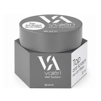 Фініш без липкого шару для гель-лаку VALERI Top Anti-Scratch (No UV-filters), 30 мл 