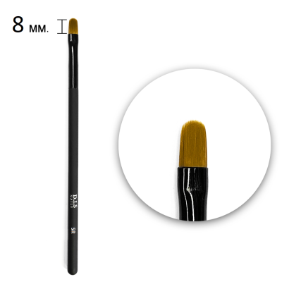 Пензлик для гелю D.I.S.Nails №5-R Syntetic Овал, 8 мм