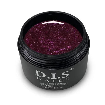 Гель моделюючий D.I.S.Nails Hard Cover WINE &amp; SHIMMER Винний із шиммером, 50 г