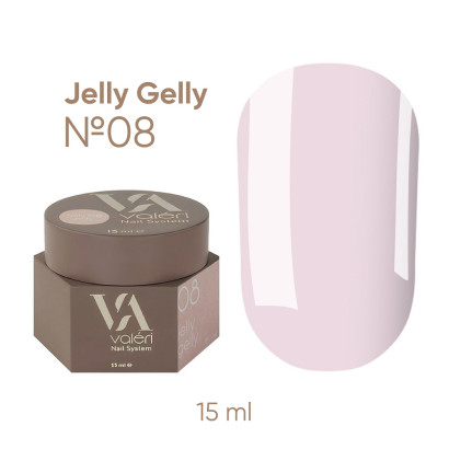 Гель-желе для нарощування нігтів VALERI Jelly Gel №008 Рожевий, 15 мл