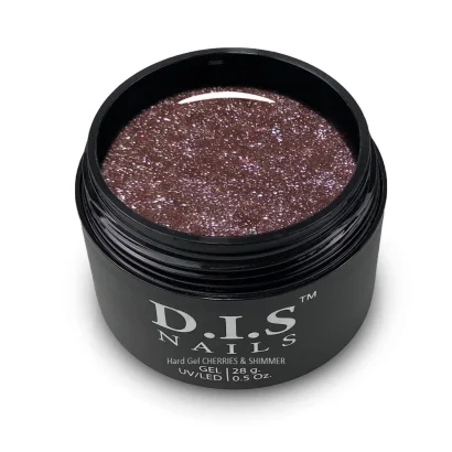 Гель моделюючий D.I.S.Nails Hard Cover CHERRIES &amp; SHIMMER Вишнево-бордовий із шиммером, 28 г