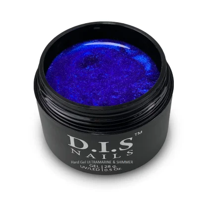 Гель моделюючий D.I.S.Nails Hard Cover ULTRAMARINE &amp; SHIMMER Аквамарин із шиммером, 28 г