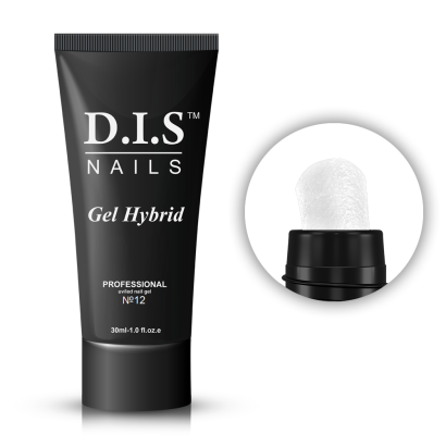 Акрил-гель D.I.S.Nails Acryl Gel HYBRID №12 Яскраво-білий, 30 г  