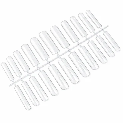 Верхні форми для нарощування нігтів Квадрат, кількість: 24 шт Square Nail Forms SAGA Professional