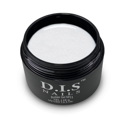 Гель моделюючий для нарощування нігтів D.I.S.Nails BUILDER GEL №011 Молочний із шимером, 28 г 