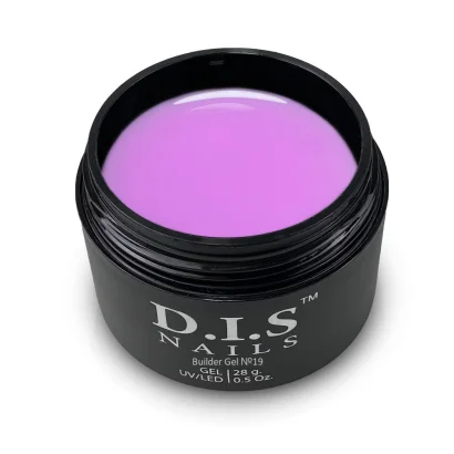 Гель моделюючий для нарощування нігтів D.I.S.Nails BUILDER GEL №019 Ніжний бузковий із рожевим підтоном, 28 г 
