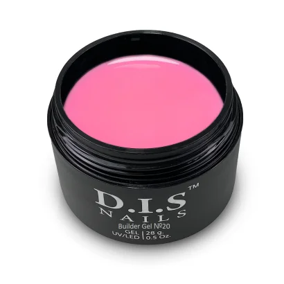 Гель моделюючий для нарощування нігтів D.I.S.Nails BUILDER GEL №020 Яскравий рожевий, 28 г 