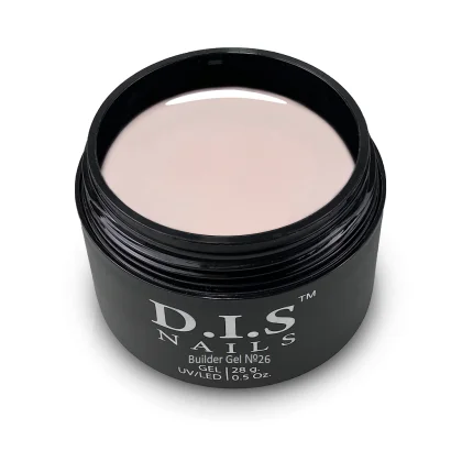 Гель моделюючий для нарощування нігтів D.I.S.Nails BUILDER GEL №026 Напівпрозорий світлий беж, 28 г 