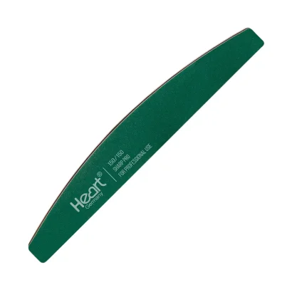 Пилка для нігтів 150/150 грит (зелене полотно) півмісяць SHARP PRO Half Heart