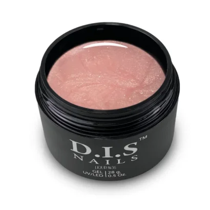 Гель рідкий для укріплення нігтів з шимером D.I.S.Nails Liquid Gel №36 Світло-бежевий, 28 г 