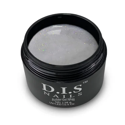 Гель моделюючий для нарощування нігтів D.I.S.Nails BUILDER GEL №048 Молочний з шимером, 28 г 