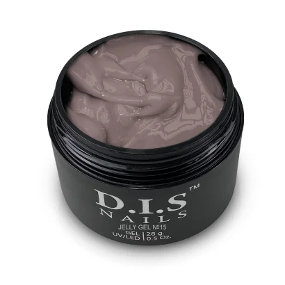Гель-желе D.I.S.Nails Jelly Gel №15 Приглушений лілово-коричневий, 28 г  