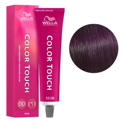 33/06 Фарба для тонування волосся без аміаку COLOR TOUCH PLUS Wella Professionals,  60 мл (темно-коричневий натуральний фіолетовий)