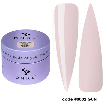 Гель для нарощування нігтів середньої густини Light Builder gel DNKa №0002 Gun,  30мл 