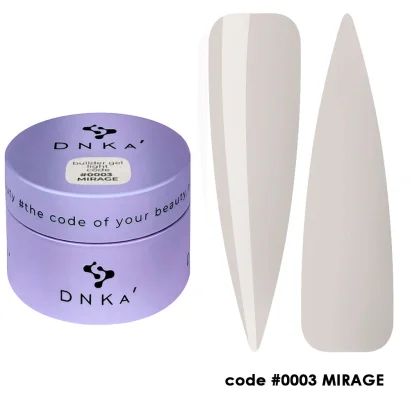 Гель для нарощування нігтів середньої густини Light Builder gel DNKa №0003 Mirage,  30мл 