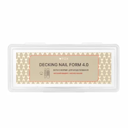 Верхні форми для моделювання F.O.X Decking Nail Form 4,0 Арочний квадрат, 28 шт 
