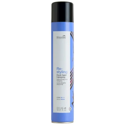 Лак для волосся екстрасильної фіксації, 500 мл Rock hard hairspray Re-styling Nouvelle