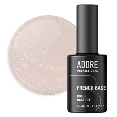 База камуфлююча з шимером ADORE French Base Shimmer №28 Off-white, 15 мл