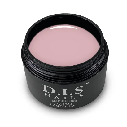 Гель для нарощування нігтів D.I.S Nails UNIVERSAL GEL Hema &amp; TPO Free моделюючий, середньої густини №08 Рожевий, 28 г