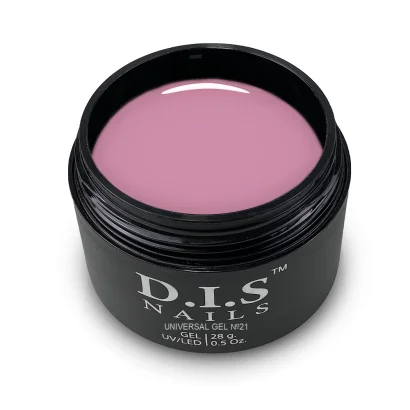 Гель для нарощування нігтів D.I.S Nails UNIVERSAL GEL Hema &amp; TPO Free моделюючий, середньої густини №21 Яскраво-рожевий, 28 г