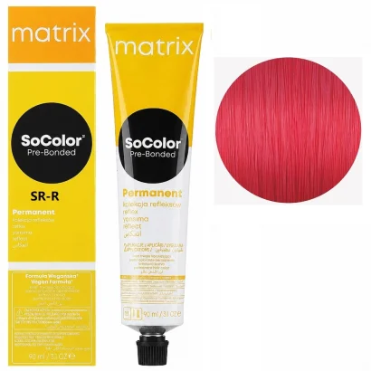 SR-R Крем-фарба для волосся стійка, 90мл SoColor Pre-Bonded  SoRED MATRIX (червоний)